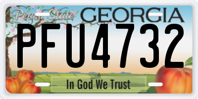 GA license plate PFU4732