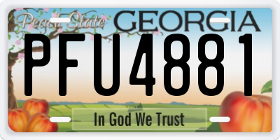 GA license plate PFU4881