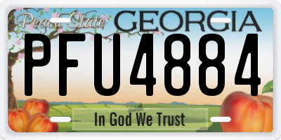GA license plate PFU4884