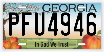GA license plate PFU4946