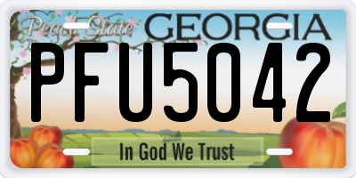 GA license plate PFU5042
