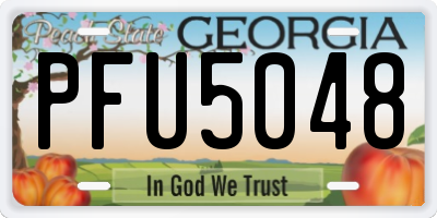 GA license plate PFU5048