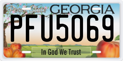 GA license plate PFU5069