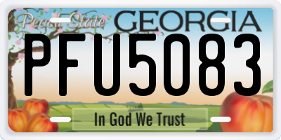 GA license plate PFU5083