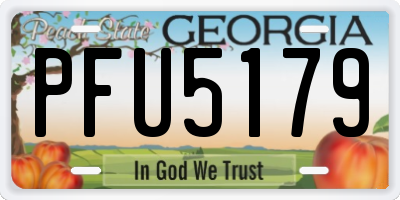 GA license plate PFU5179