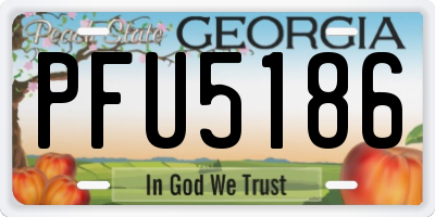GA license plate PFU5186