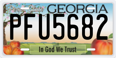 GA license plate PFU5682