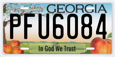 GA license plate PFU6084