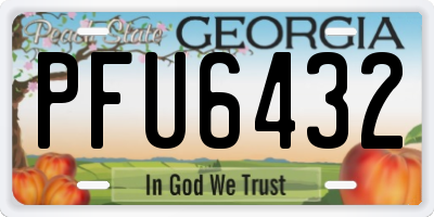 GA license plate PFU6432