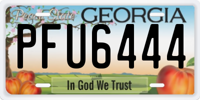 GA license plate PFU6444