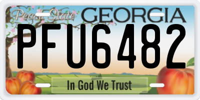 GA license plate PFU6482