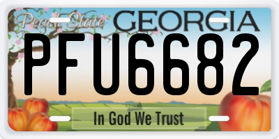 GA license plate PFU6682