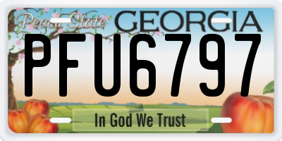 GA license plate PFU6797