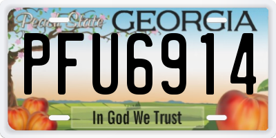 GA license plate PFU6914