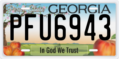 GA license plate PFU6943