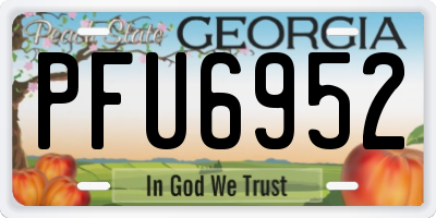 GA license plate PFU6952
