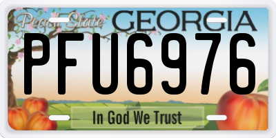 GA license plate PFU6976