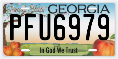 GA license plate PFU6979