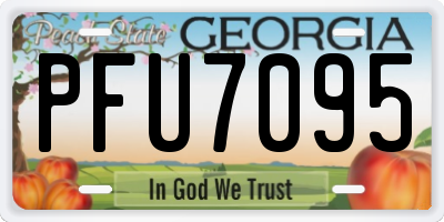 GA license plate PFU7095