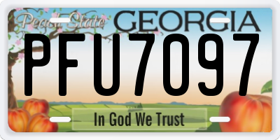 GA license plate PFU7097