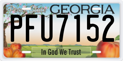 GA license plate PFU7152