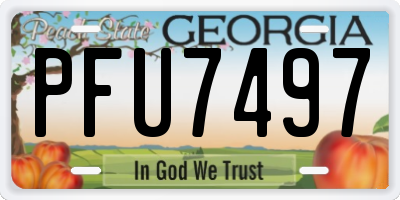 GA license plate PFU7497