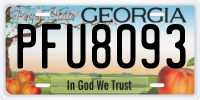 GA license plate PFU8093