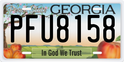 GA license plate PFU8158