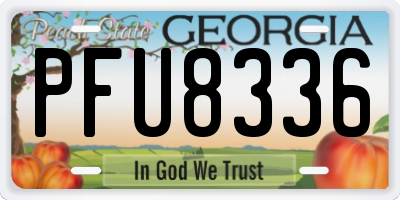 GA license plate PFU8336