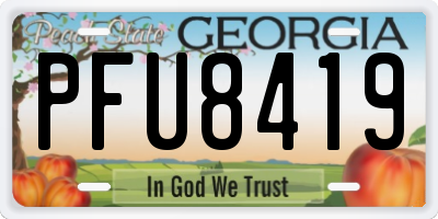 GA license plate PFU8419