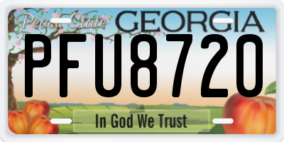GA license plate PFU8720