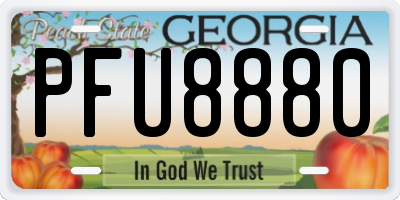 GA license plate PFU8880