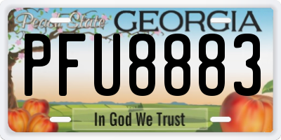 GA license plate PFU8883