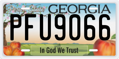 GA license plate PFU9066