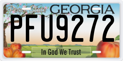 GA license plate PFU9272