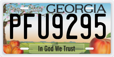 GA license plate PFU9295