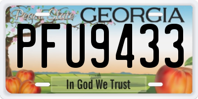 GA license plate PFU9433