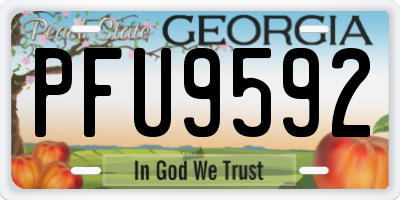GA license plate PFU9592