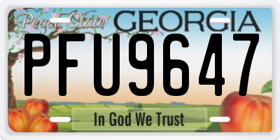 GA license plate PFU9647
