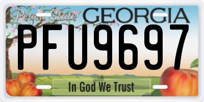 GA license plate PFU9697