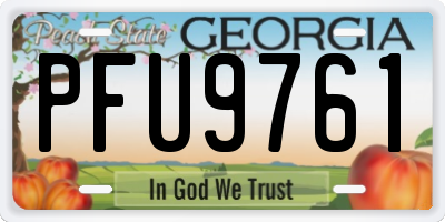 GA license plate PFU9761