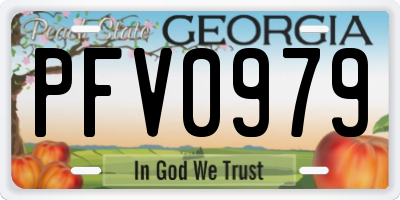 GA license plate PFV0979