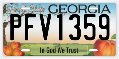 GA license plate PFV1359