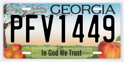 GA license plate PFV1449