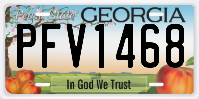 GA license plate PFV1468