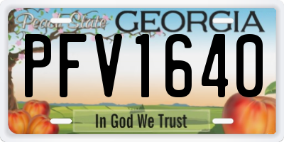 GA license plate PFV1640