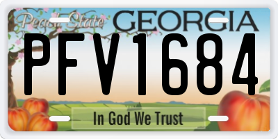 GA license plate PFV1684