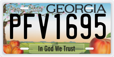 GA license plate PFV1695