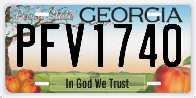 GA license plate PFV1740