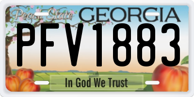 GA license plate PFV1883